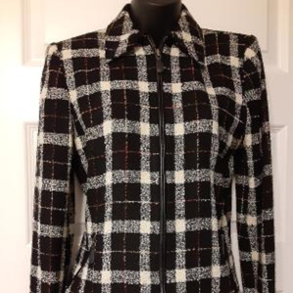 Kasper & Co Plaid Career Blazer